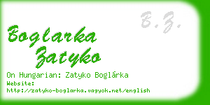 boglarka zatyko business card